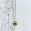 Collier Céleste – Chaîne argentée & médaillon pierre bleue solaire