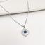 Collier Céleste – Chaîne argentée & médaillon pierre bleue solaire
