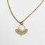 Collier Opaline – Chaîne dorée & pendentif nacré irisé