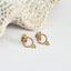 Boucles d’oreilles en acier inoxydable doré - Minimalistes et élégantes.