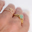 Bague Eugénie – Aventurine et acier inoxydable 316L