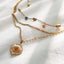 Collier Solea – Chaîne dorée & pierre de soleil lumineuse