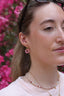 Boucles d’oreilles Margo – Fleur rose en résine et acier inoxydable