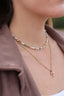 Collier Paloma – Pierres naturelles, perles et médaillon doré