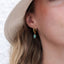 Boucles d’oreilles Maya – Turquoise naturelle et acier inoxydable