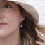 Boucles d’oreilles Maya – Turquoise naturelle et acier inoxydable