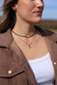 Collier chaîne Asilah – Pierres naturelles et perles d’eau douce