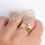 Bague Morgane – Acier inoxydable martelé et perles d’eau douce