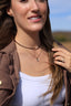 Collier chaîne Asilah – Pierres naturelles et perles d’eau douce