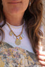 Collier Raphaëlle – Breloques marines, céramique et perle d’eau douce