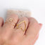 Bague Clémence – Grand cœur doré ajouré