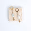 Boucles d’oreilles Estelle – Perles Keshi, quartz Herkimer et médaillon soleil