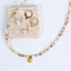 Collier Paloma – Pierres naturelles, perles et médaillon doré