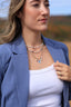 Collier May – Breloques fleuries, pierres naturelles et perles