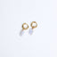Boucles d’oreilles Lucille – Calcédoine bleue et or rempli 14K
