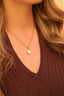 Collier Éléna – Perle d’eau douce, pierre de soleil et or rempli 14K