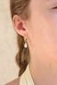 Boucles d’oreilles Jade – Pierre naturelle jaune et anneau texturé