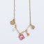 Collier Daisy – Fleur rose, perle d’eau douce et pierre de soleil