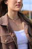 Collier chaîne Asilah – Pierres naturelles et perles d’eau douce