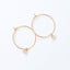 Boucles d’oreilles Lysa – Créoles fines et pierre naturelle