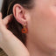 Boucles d’oreilles Margo-orange brulé.