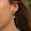 Boucles d’oreilles Léa – Anneaux texturés et larimar