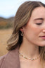 Boucles d'oreilles Antibes – Pierres naturelles, perles et or rempli 14K