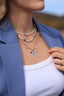 Collier May – Breloques fleuries, pierres naturelles et perles