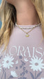 Collier Viola – Perles naturelles violettes et pendentif doré bohème chic