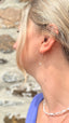 Boucles d’oreilles Lysa – Créoles fines et pierre naturelle