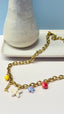 Collier Amalfi – Charms en céramique colorée & gros maillons