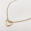 Collier Corazón – Pendentif cœur doré sur chaîne en acier inoxydable