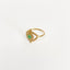 Bague Aura – Œil protecteur doré et pierre verte