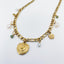 Collier Gaïa – Chaîne gros maillons dorés et breloque en acier inoxydable