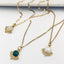 Collier Opaline – Chaîne dorée & pendentif nacré irisé