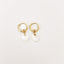 Boucles d’oreilles Amara – Créoles dorées et cœurs en nacre